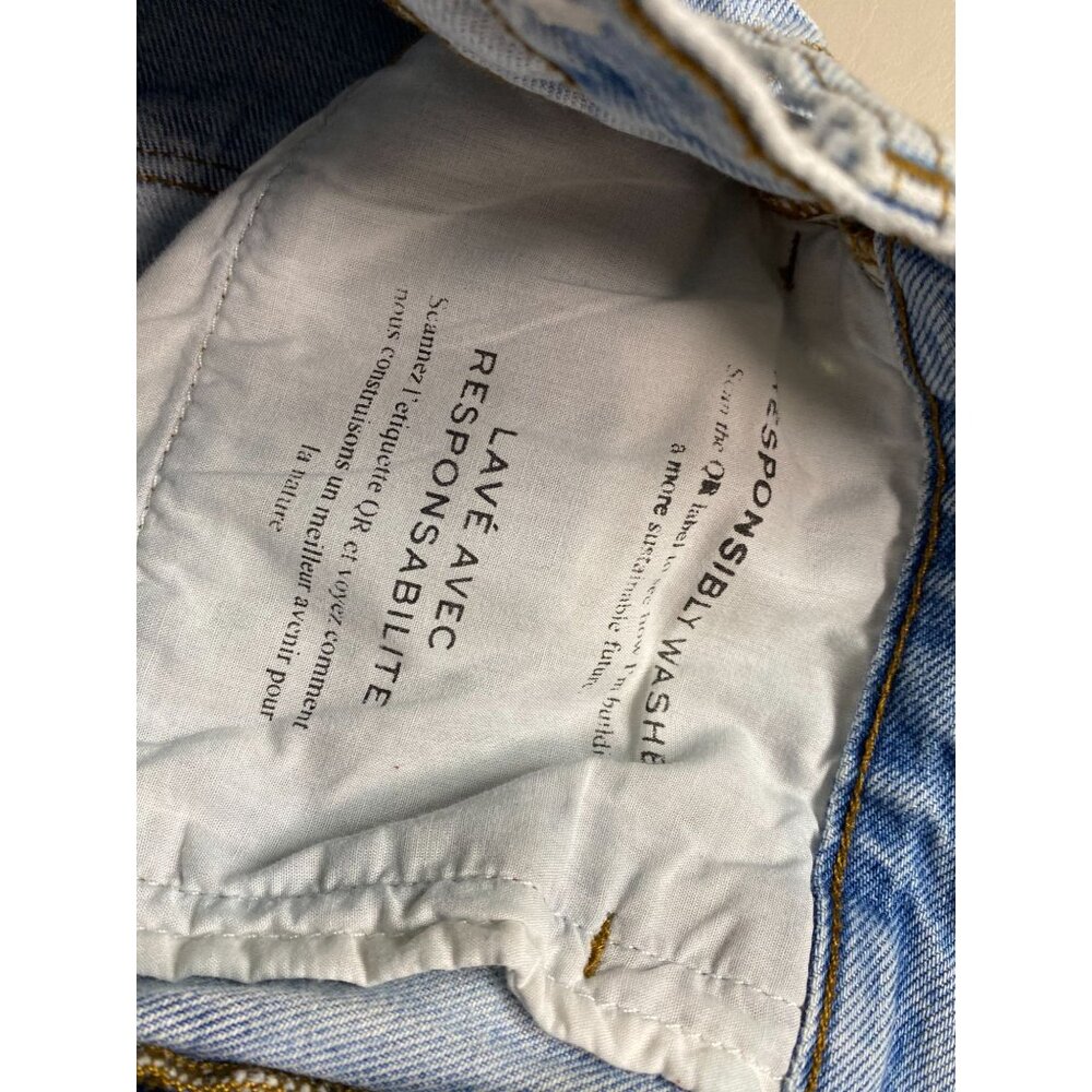 💜 Frame Women's Le Jane Crop Jeans Light Wash Distressed Denim 27 Straight - Picture 6 of 16